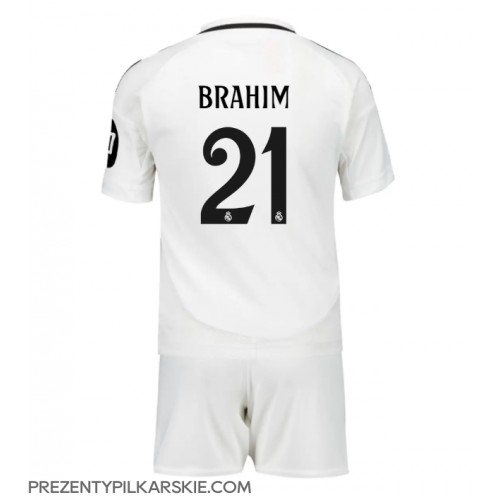 Stroje piłkarskie Real Madrid Brahim Diaz #21 Koszulka Podstawowej dla dzieci 2024-25 Krótki Rękaw (+ szorty)